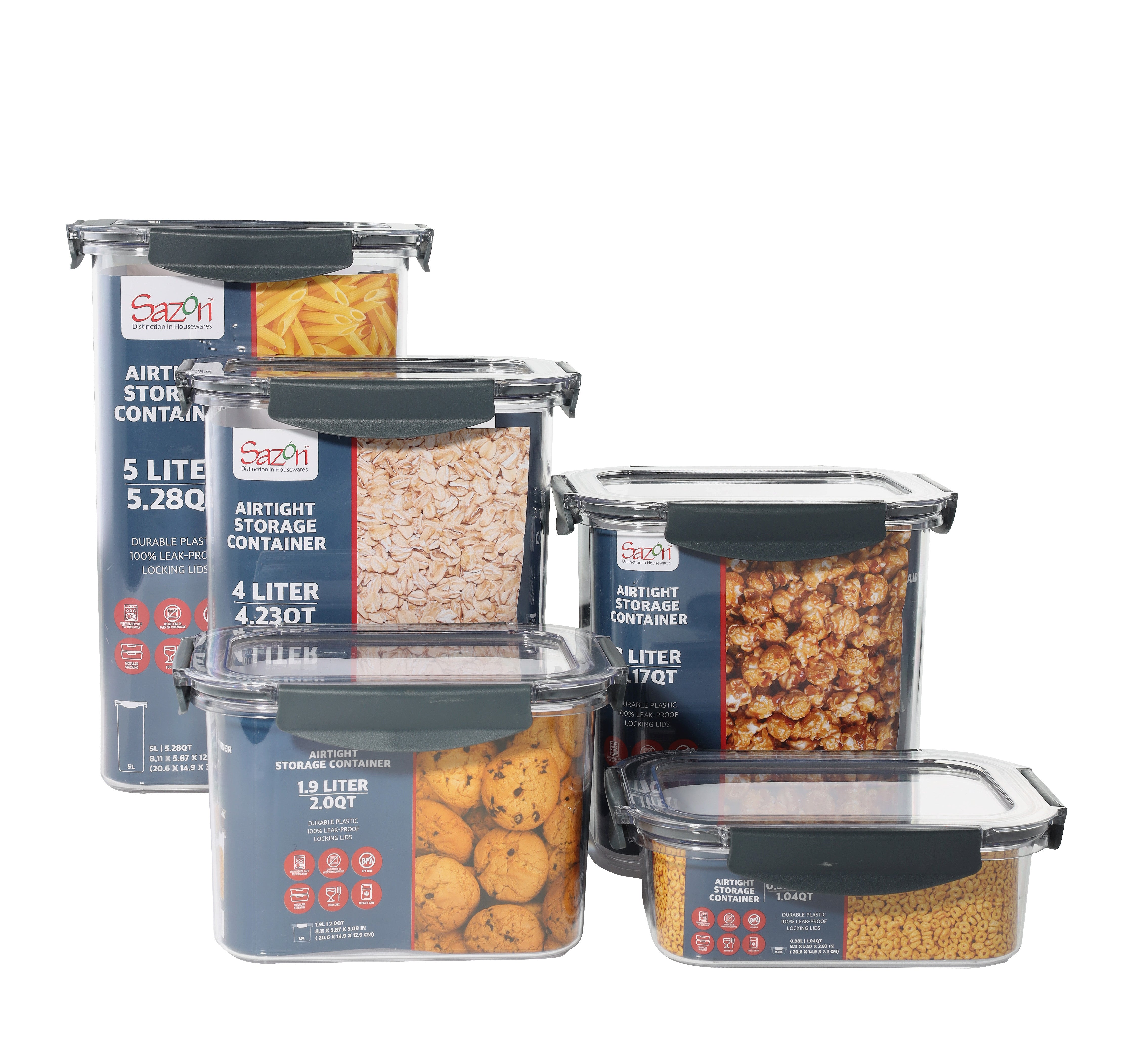 Sazon™ Airtight Food Storage Container Set - Clear, 10 pc - Kroger