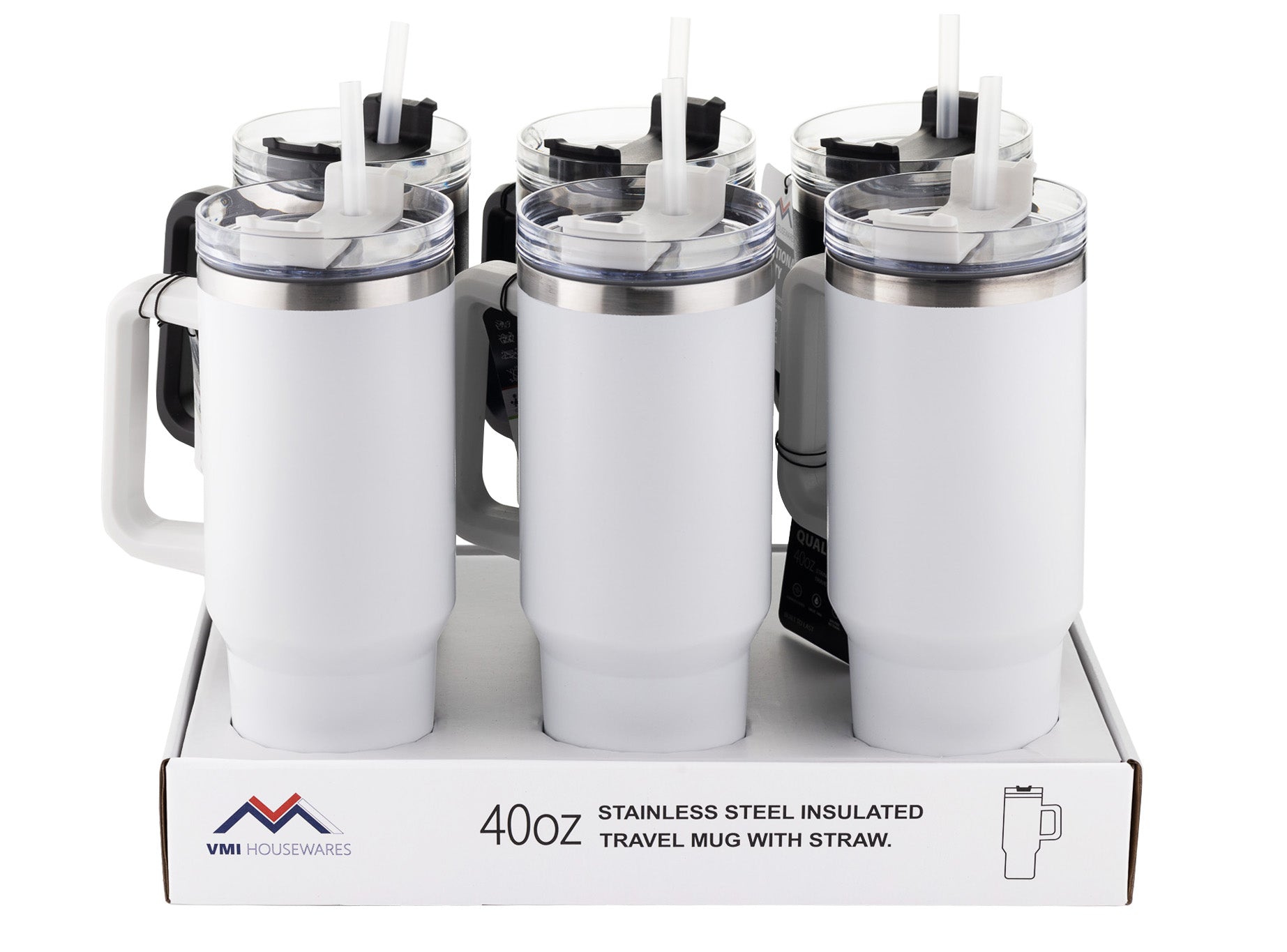 40 oz Stainless Steel Travel Tumbler with Straw