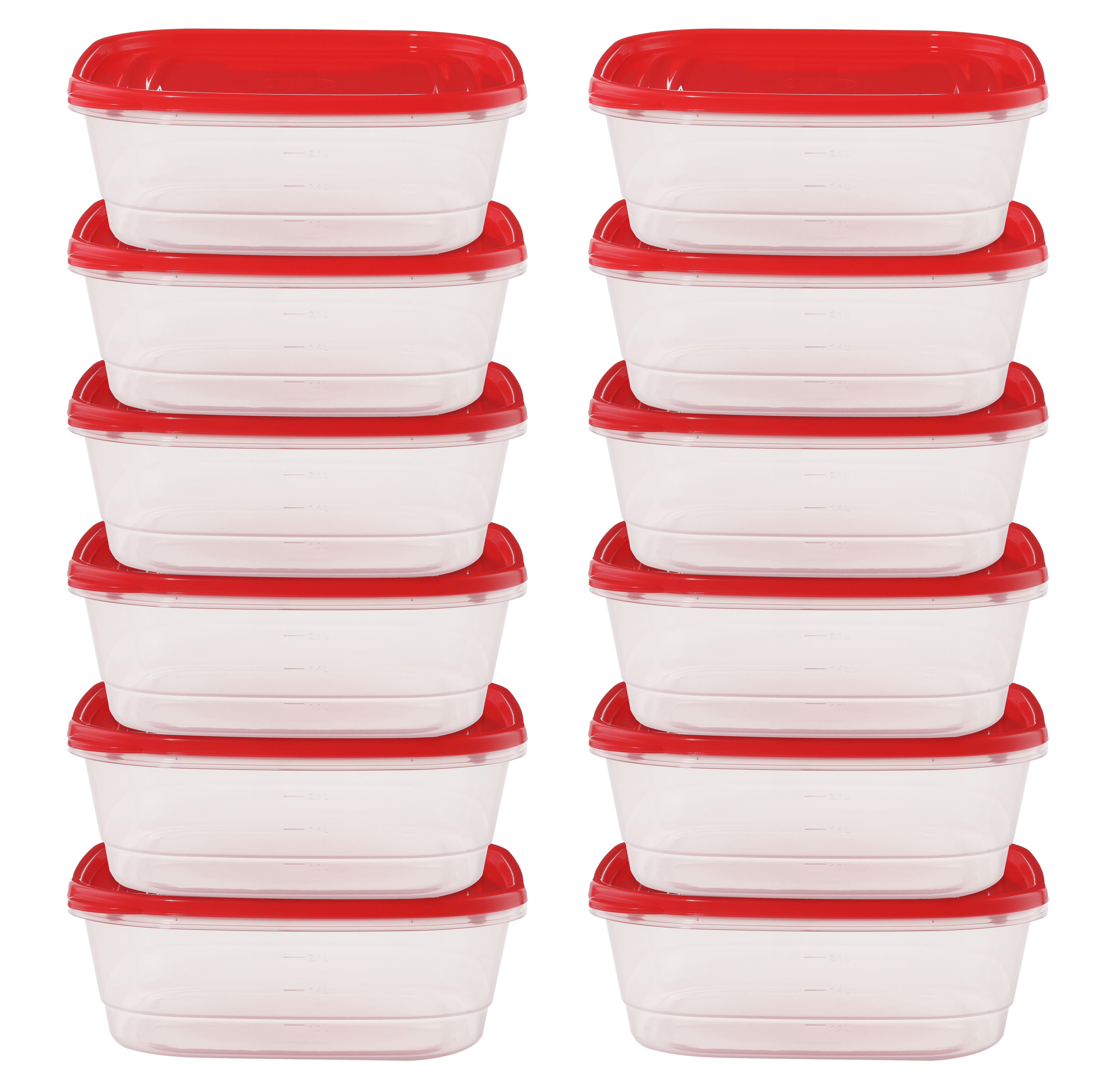 12 Cup Square Food Storage, Pack of 12