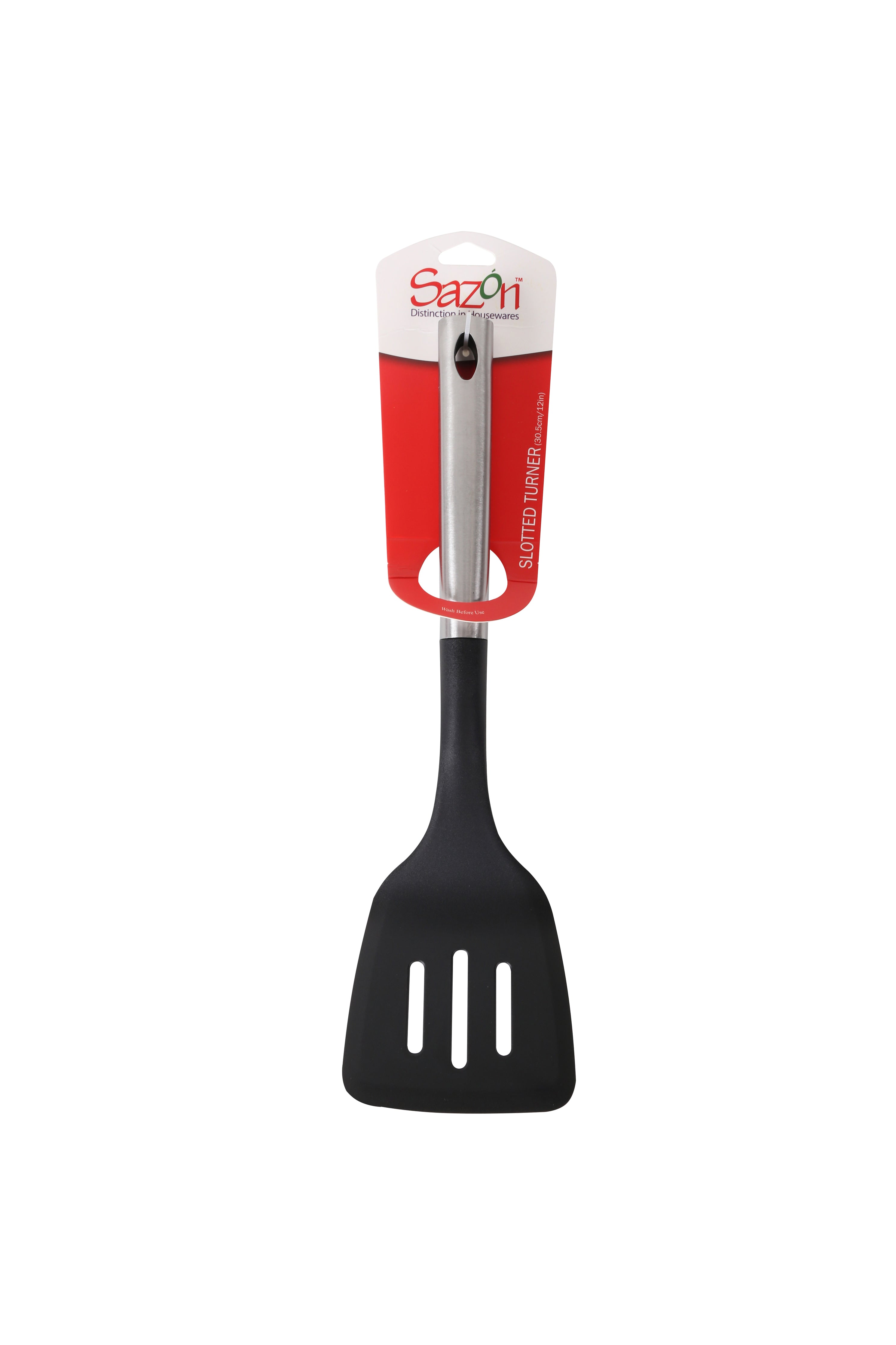 Sazon Slotted Turner with Stainless Steel Handle