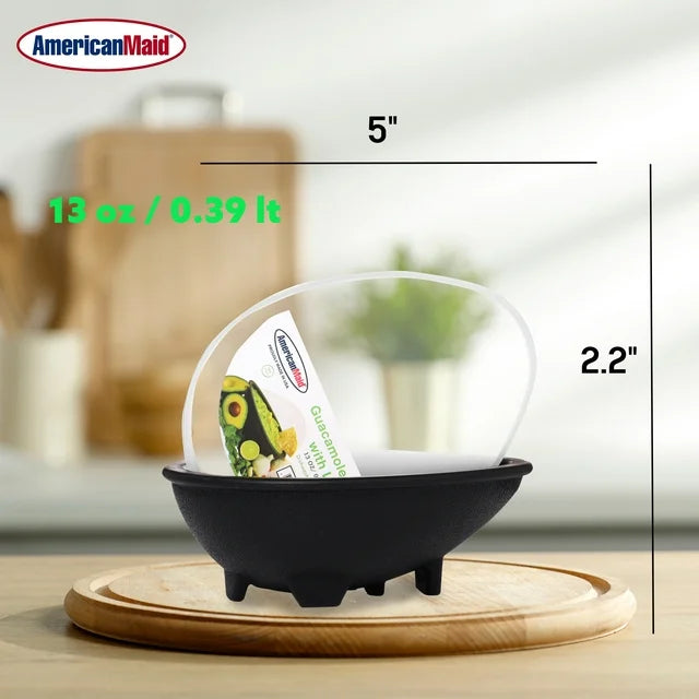American Maid 13 oz Guacamole Bowl, Pack 6, Black