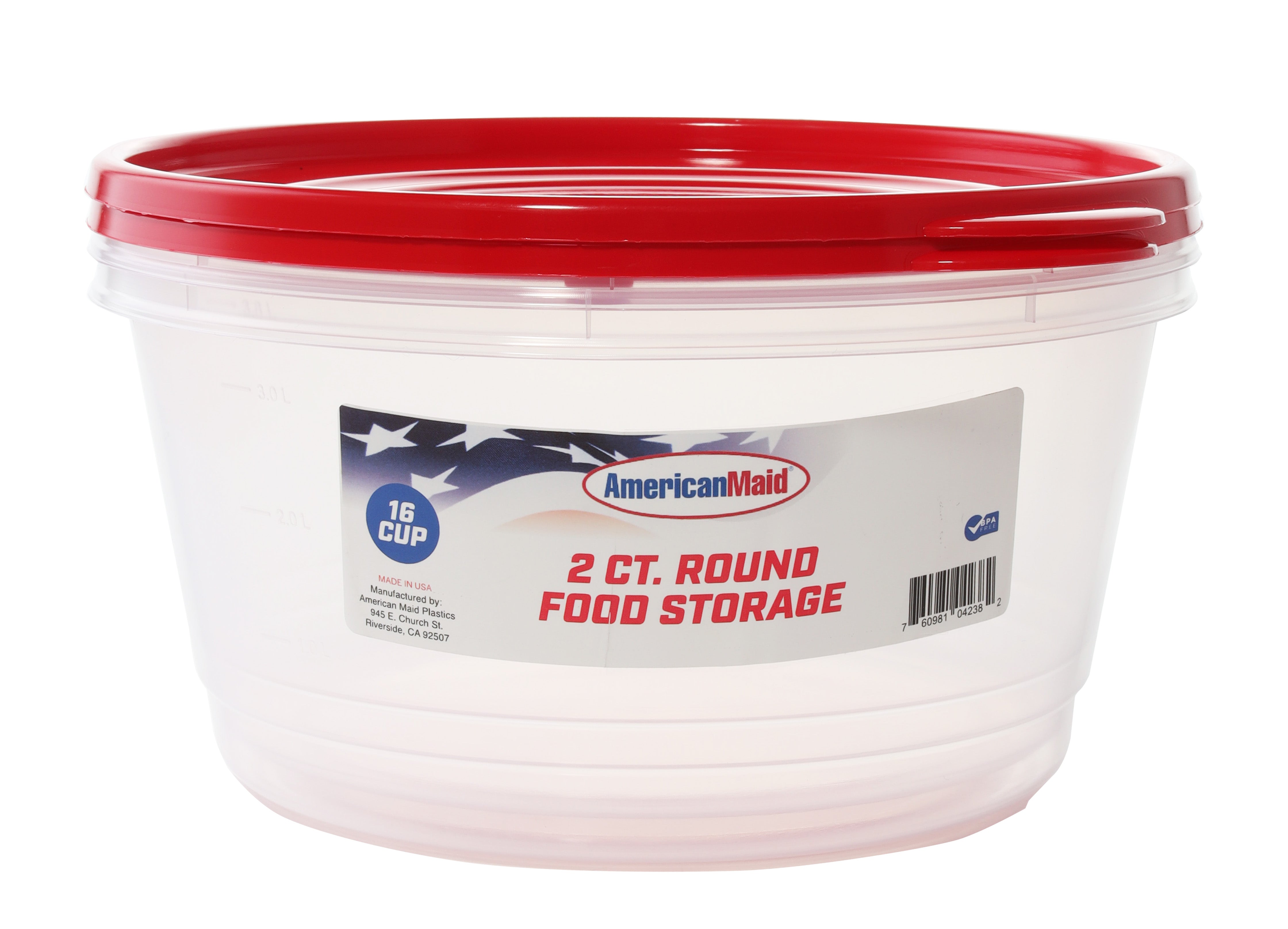 Round Food Storage / 16 Cups / Pack of 12