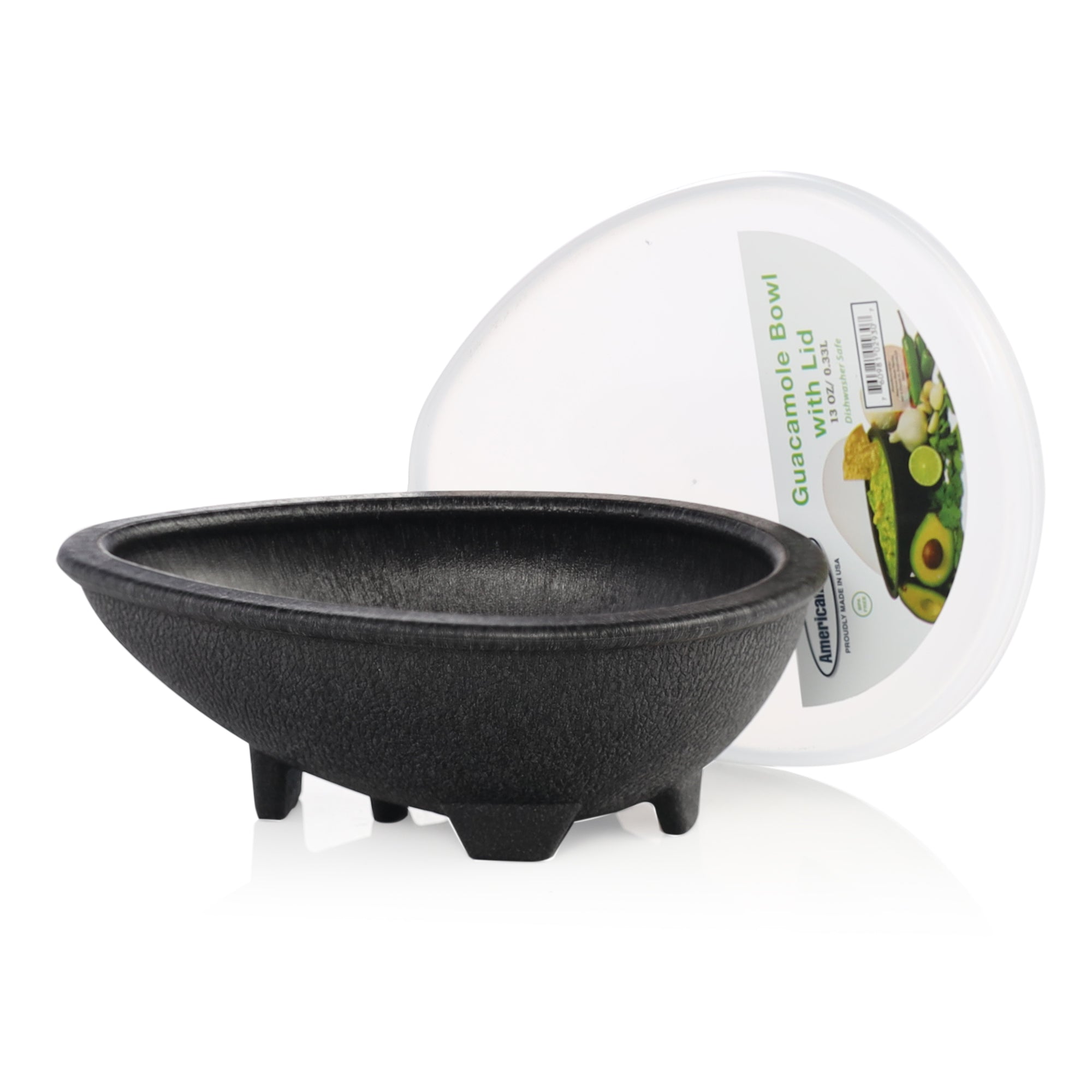 American Maid 13 oz Guacamole Bowl, Pack 6, Black