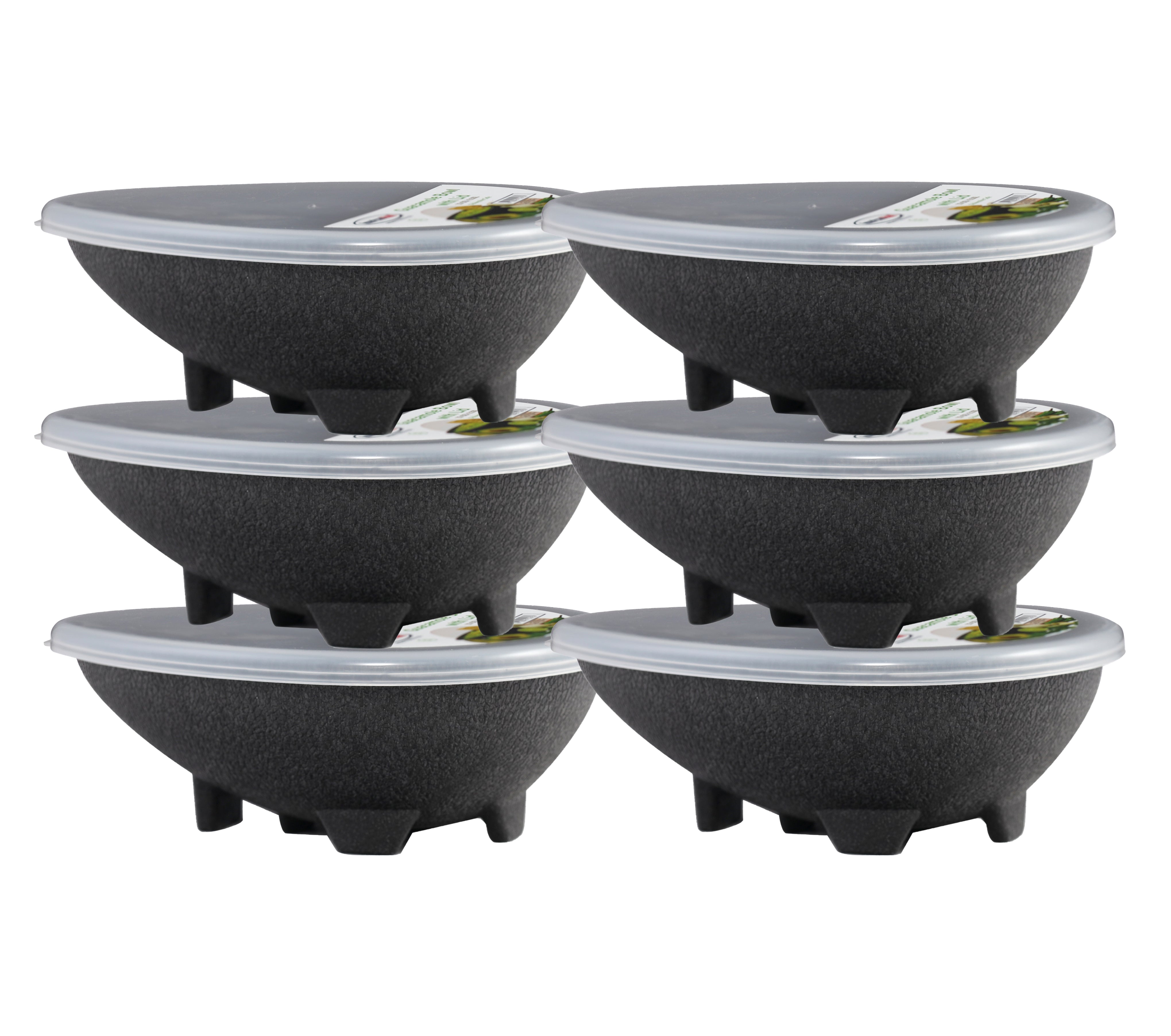 American Maid 13 oz Guacamole Bowl, Pack 6, Black