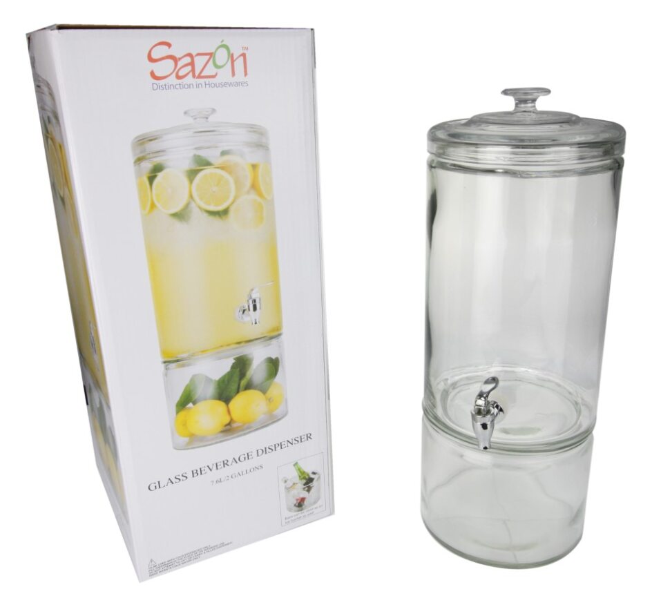 2 Gallon Glass Beverage Dispenser Can Be Used with Metal Base Spigot  Outdoor Drink Dispenser - China 2 Gallon Glass Jar and 2 Gallon Glass  Beverage Dispenser price